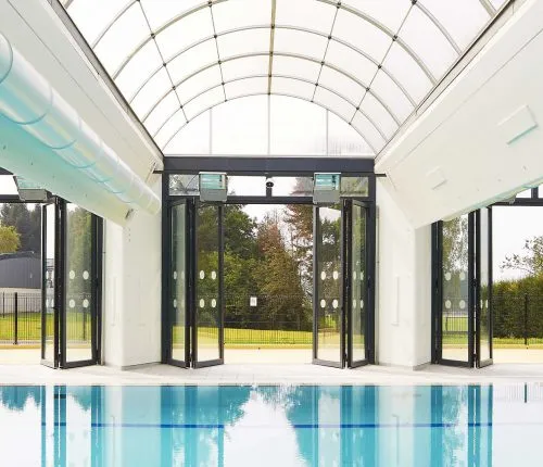 Reynaers aluminium window system with slim profile design